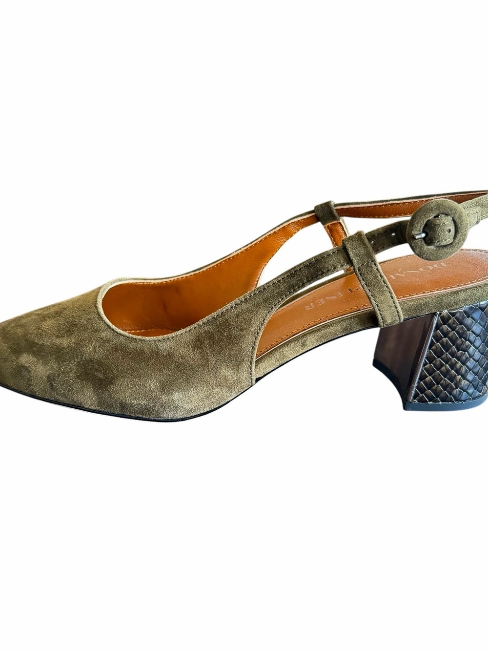 New! DONALD PLINER | Song Suede Slingback Block Heels